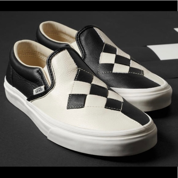 vans checkered leather